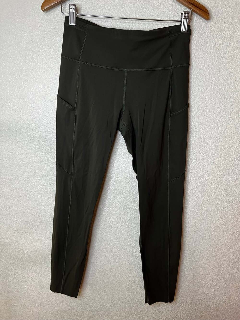 Lululemon Fast and Free Tight II 25" Non-Reflective Nulux in Dark Olive Green 8